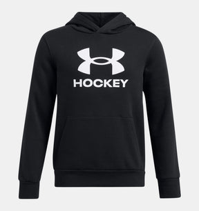 Under Armour Youth Boys Icon Hockey Athletic Hoodie - Black/White