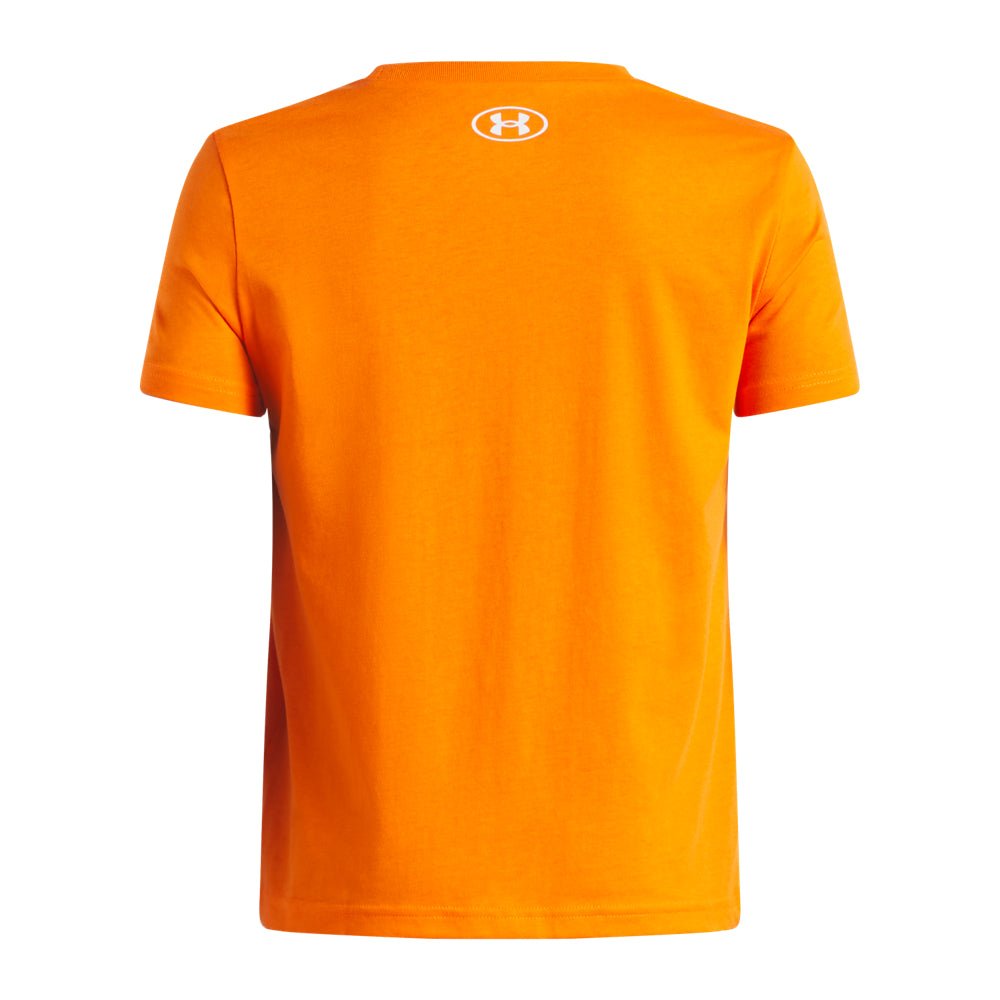 Under Armour Youth Boys Logo Wordmark SS T-Shirt - Outrageous Orange