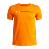 Under Armour Youth Boys Logo Wordmark SS T-Shirt - Outrageous Orange