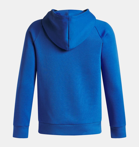 Under Armour Youth Boys Rival Fleece Big Logo Hoodie - Blue Atlantis/Black