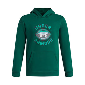 Under Armour Youth Boys Rival Fleece FB Graphic Hoodie - Campus Ivy