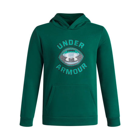 Under Armour Youth Boys Rival Fleece FB Graphic Hoodie - Campus Ivy
