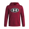 Under Armour Youth Boys Rival Fleece Key Print Fill Hoodie - Cardinal