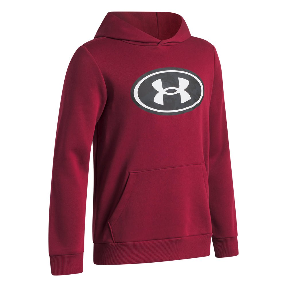 Under Armour Youth Boys Rival Fleece Key Print Fill Hoodie - Cardinal