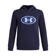 Under Armour Youth Boys Rival Fleece Key Print Fill Hoodie - Midnight Navy