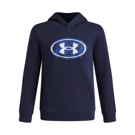 Under Armour Youth Boys Rival Fleece Key Print Fill Hoodie - Midnight Navy