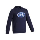 Under Armour Youth Boys Rival Fleece Key Print Fill Hoodie - Midnight Navy
