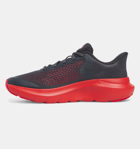 Under Armour Youth Boys Rogue 5 Running Shoe - Anthracite/Red