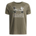 Under Armour Youth Boys Tech Hybrid Print SS T-Shirt - Marine Green