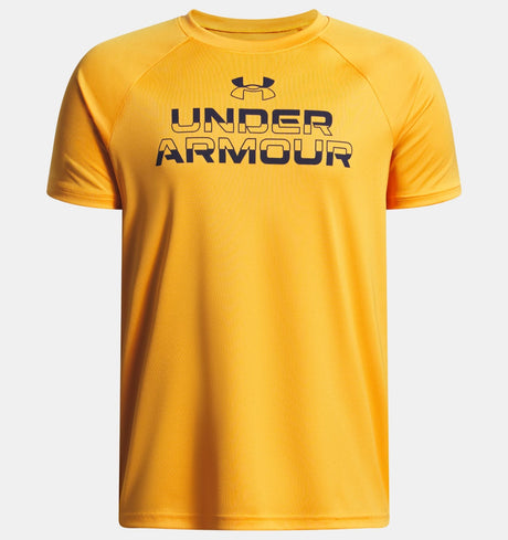 Under Armour Youth Boys Tech Split Wordmark SS T-Shirt - A&M Clothing & Shoes - Westlock