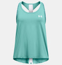 Under Armour Youth Girl Knockout Athletic Tank - Turquoise