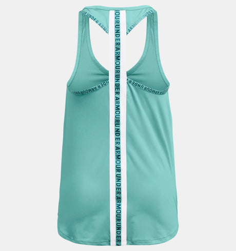 Under Armour Youth Girl Knockout Athletic Tank - Turquoise