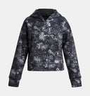 Under Armour Youth Girls Armour Fleece Print Hoodie - Black