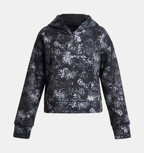 Under Armour Youth Girls Armour Fleece Print Hoodie - Black