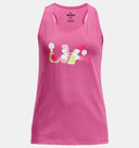Under Armour Youth Girls Bubble Athletic Tank - Pink