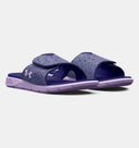 Under Armour Youth Girls Ignite Slides - Blue/Purple