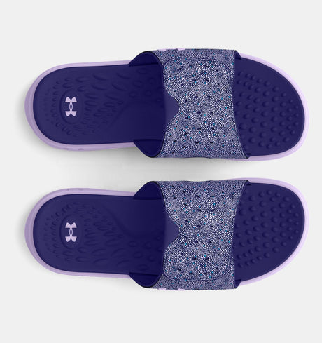 Under Armour Youth Girls Ignite Slides - Blue/Purple