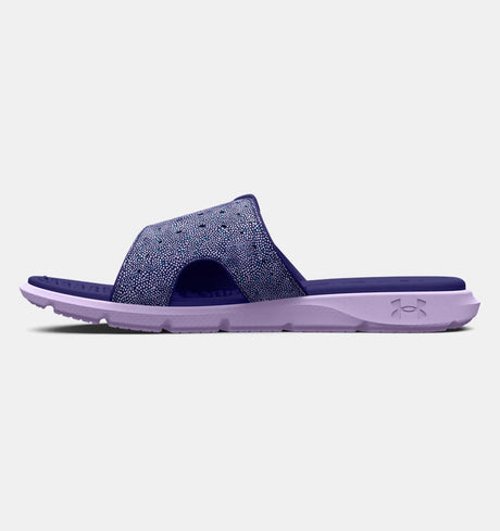 Under Armour Youth Girls Ignite Slides - Blue/Purple