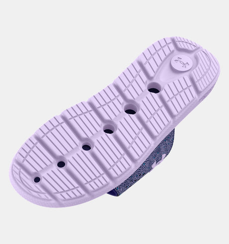 Under Armour Youth Girls Ignite Slides - Blue/Purple
