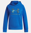 Under Armour Youth Girls Rival Fleece Shimmer Hoodie - Blue Atlantis/Iridescent