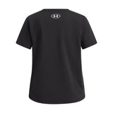 Under Armour Youth Girls Rival Shimmer SS T-Shirt - Black