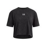 Under Armour Youth Girls Rival Wash Short Sleeve T-Shirt - Black
