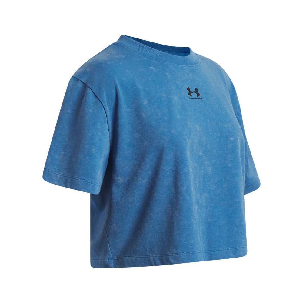 Under Armour Youth Girls Rival Wash Short Sleeve T-Shirt - Aegean Blue