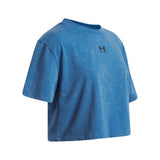 Under Armour Youth Girls Rival Wash Short Sleeve T-Shirt - Aegean Blue