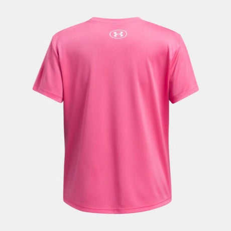 Under Armour Youth Girls Tech BL Print Athletic T-Shirt - Super Pink