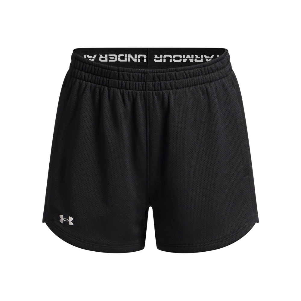 Under Armour Youth Girls Tech Mesh Play Up Shorts - Black