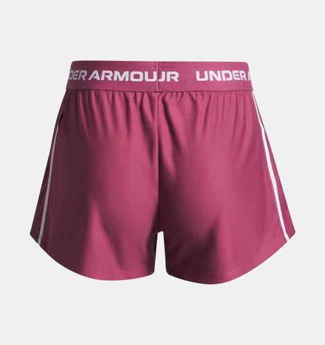 Under Armour Youth Girls Tech Play Up Athletic Shorts - Fuchsia Dusk