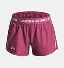 Under Armour Youth Girls Tech Play Up Athletic Shorts - Fuchsia Dusk