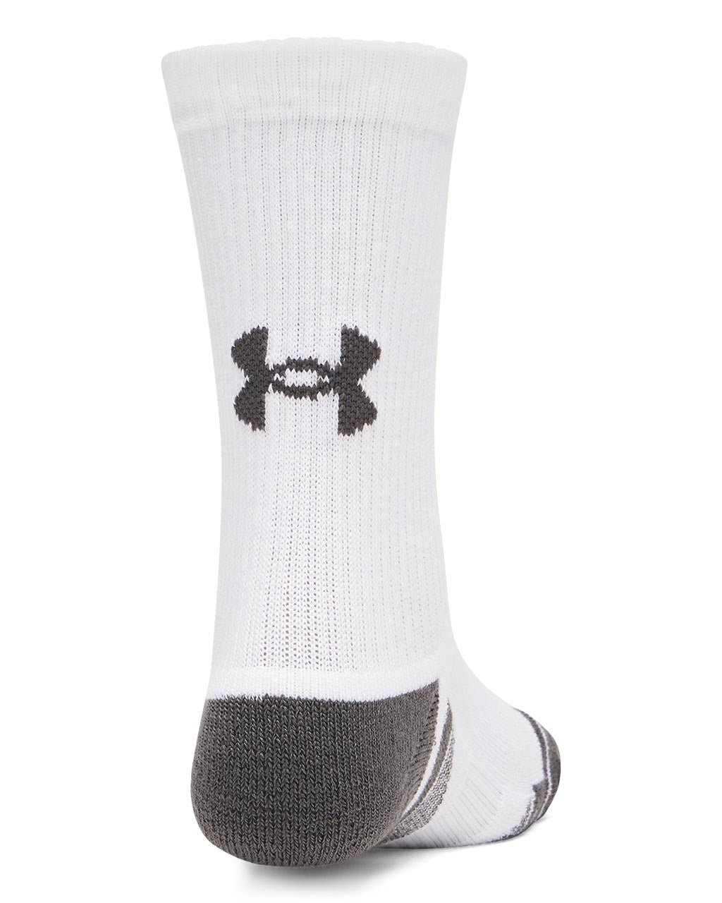 Under Armour Youth Performance Tech 6-Pack Crew Socks - White/Grey