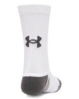 Under Armour Youth Performance Tech 6-Pack Crew Socks - White/Grey