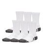 Under Armour Youth Performance Tech 6-Pack Crew Socks - White/Grey