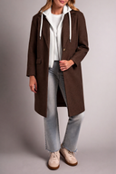 Tribal Women's Ultra-Soft Knit Coat With Removable Fooler Hoodie