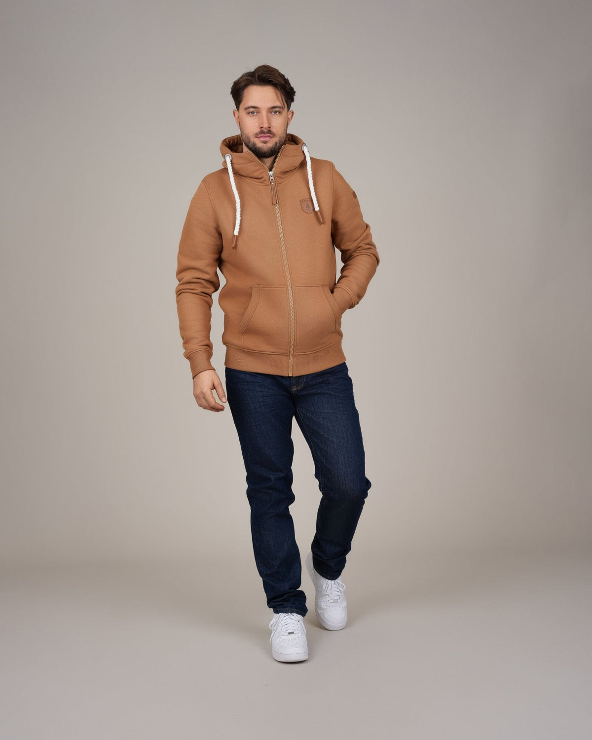 Wanakome Men's Zeus Full Zip Hoodie - Rust