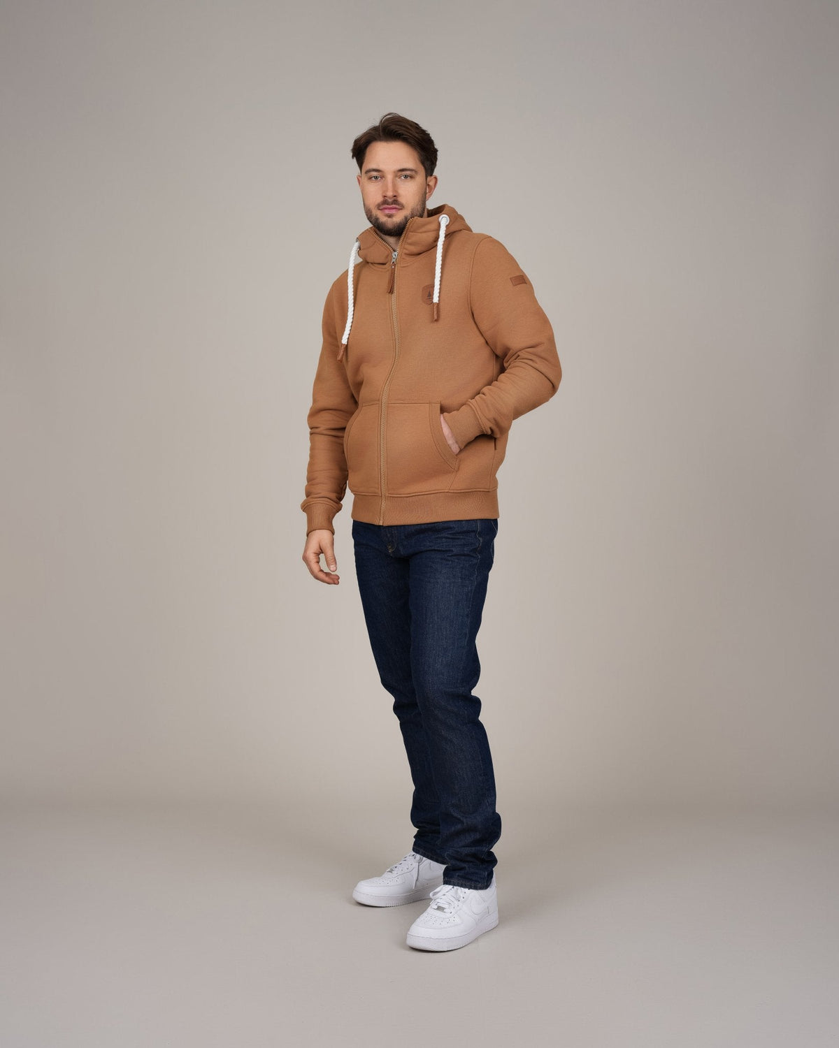 Wanakome Men's Zeus Full Zip Hoodie - Rust