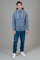 Wanakome Men's Zeus Zip Hoodie - Heather Blue
