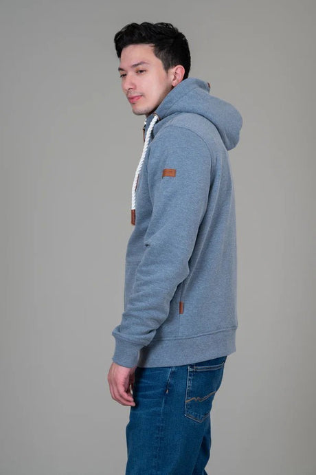 Wanakome Men's Zeus Zip Hoodie - Heather Blue
