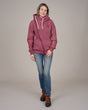 Wanakome Women's Athena Asymmetric Full Zip Hoodie - Burnt Berry