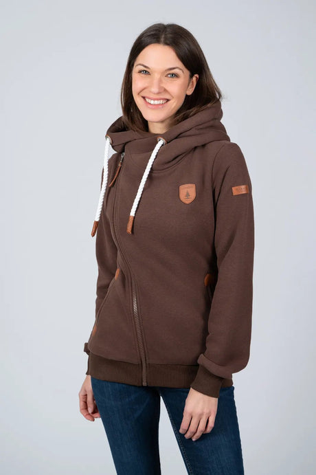 Wanakome Women's Athena Zip Hoodie - Mahogany