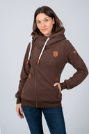 Wanakome Women's Athena Zip Hoodie - Mahogany