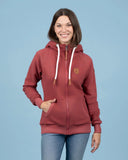 Wanakome Women's Hera Zip Hoodie - Rustic Red