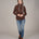 Wanakome Women's Hestia Full Zip High Collar Sweatshirt - Mahogany