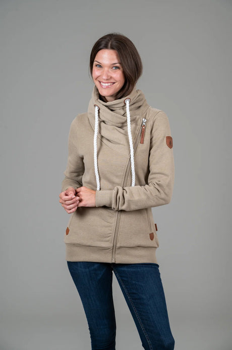 Wanakome Women's Hestia Zip Cowl Neck Sweater - A&M Clothing & Shoes