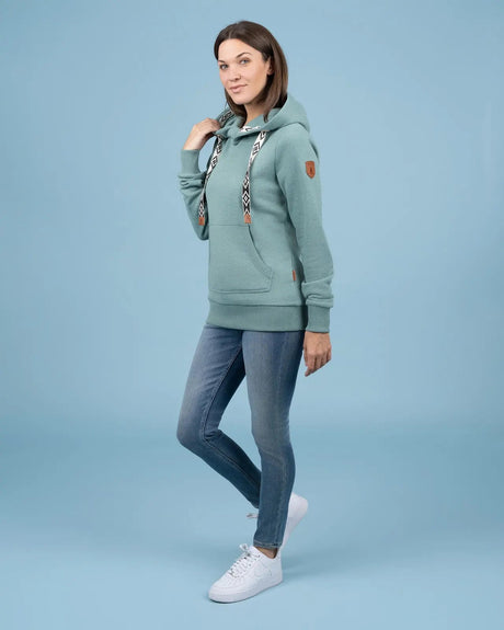 Wanakome Women's Ikatt Pullover Hoodie - Cabin Green