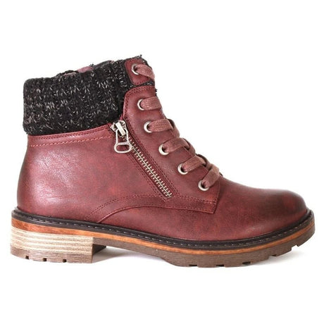 Wanderlust Women's Amy Sweater Top Boots - Burgundy