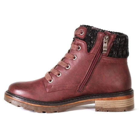 Wanderlust Women's Amy Sweater Top Boots - Burgundy