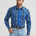 Wrangler Men's Checotah Western Long Sleeve Shirt - Blue Multi